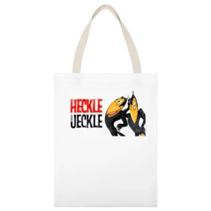 Heckle And Jeckle Fun Cool Vintage Style Distressed Graphic Retro Tv S White Canvas Tote Shopping Bag