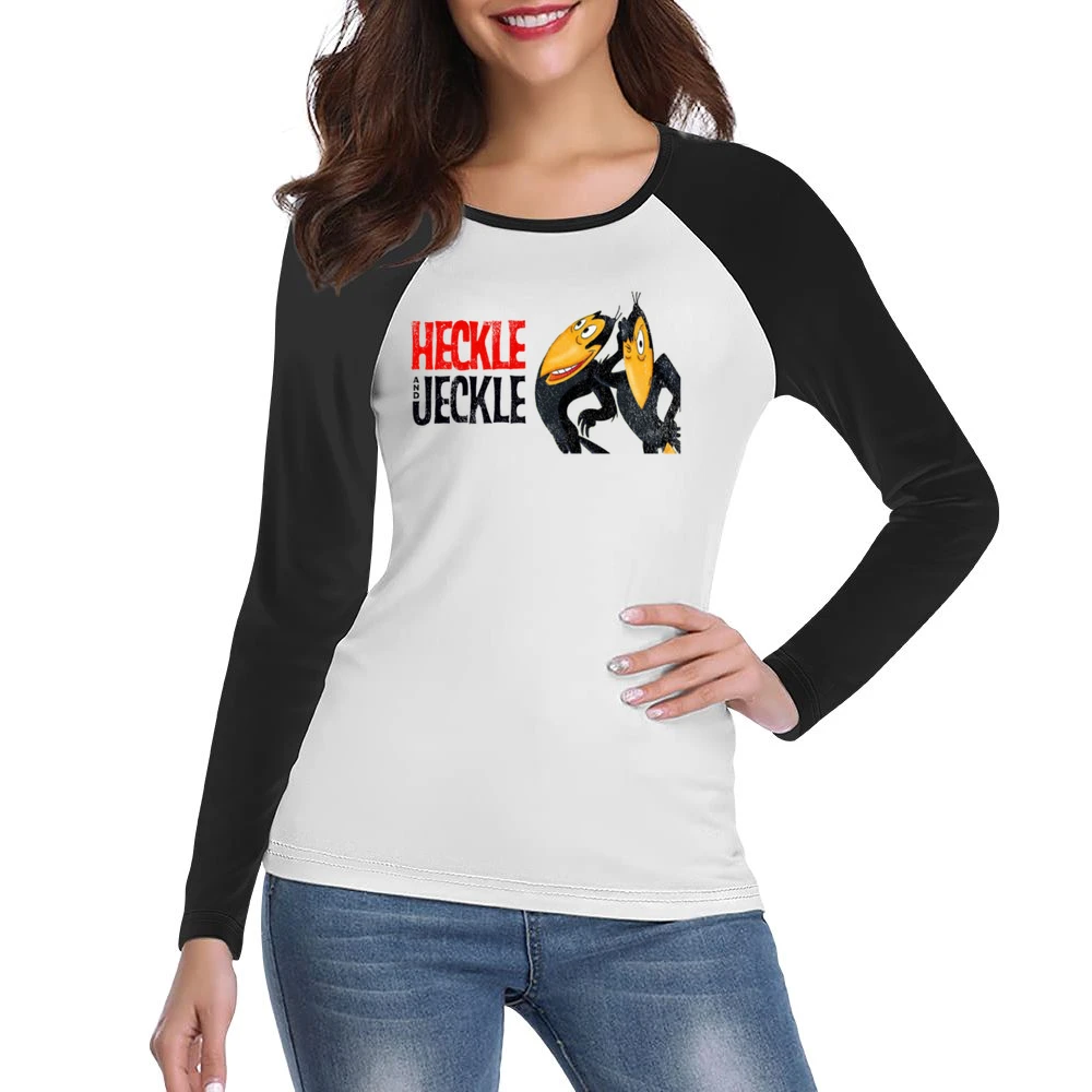 Heckle And Jeckle Fun Cool Vintage Style Distressed Graphic Retro Tv S Women Ladies Long Sleeve T-Shirt