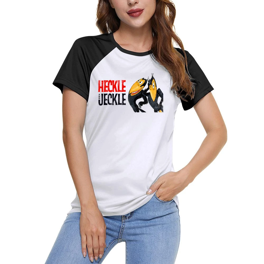Heckle And Jeckle Fun Cool Vintage Style Distressed Graphic Retro Tv S Women Ladies Short Sleeve T-Shirt