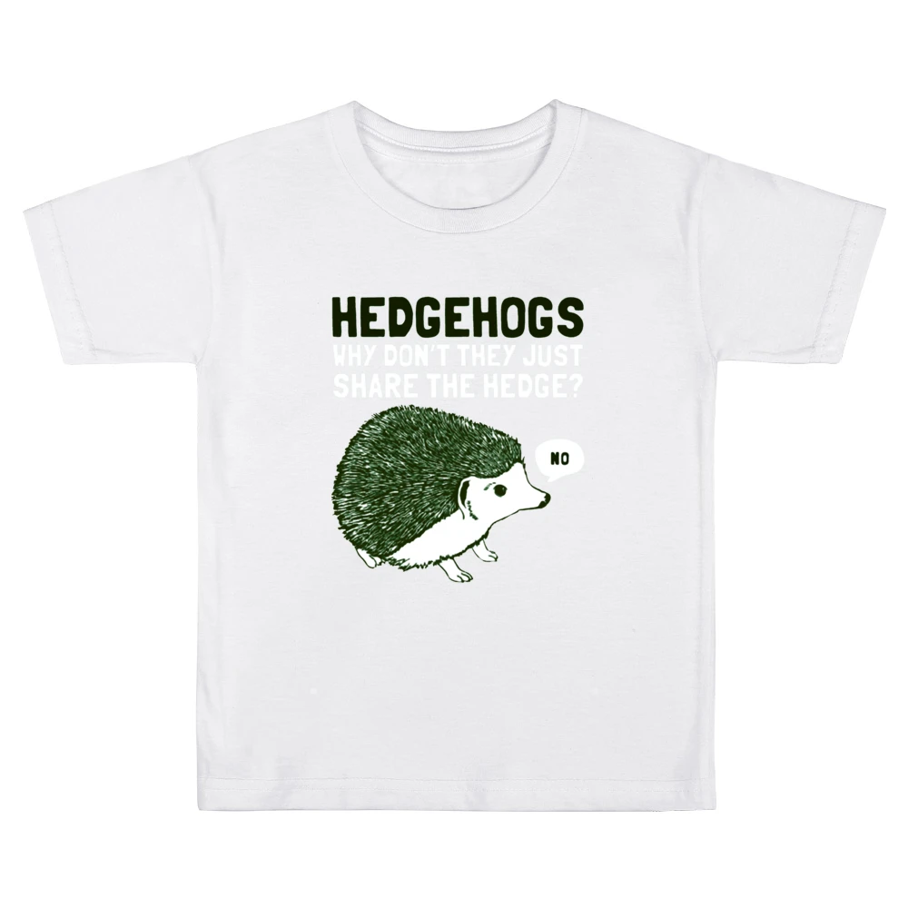Hedge-hogs why don't they share the hedge? Kids Boys Girls T-Shirt