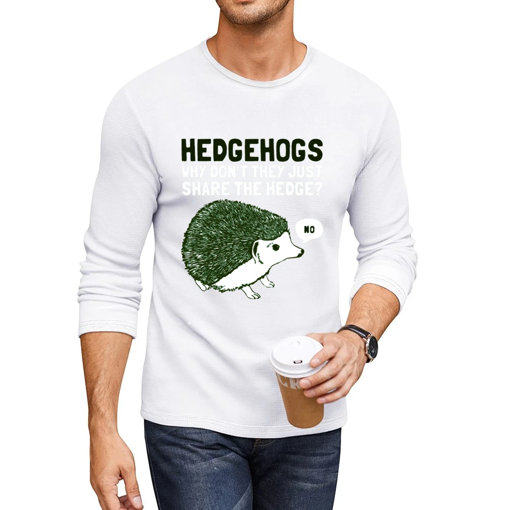 Hedge-hogs why don't they share the hedge? Men CrewNeck Long Sleeve T-Shirt