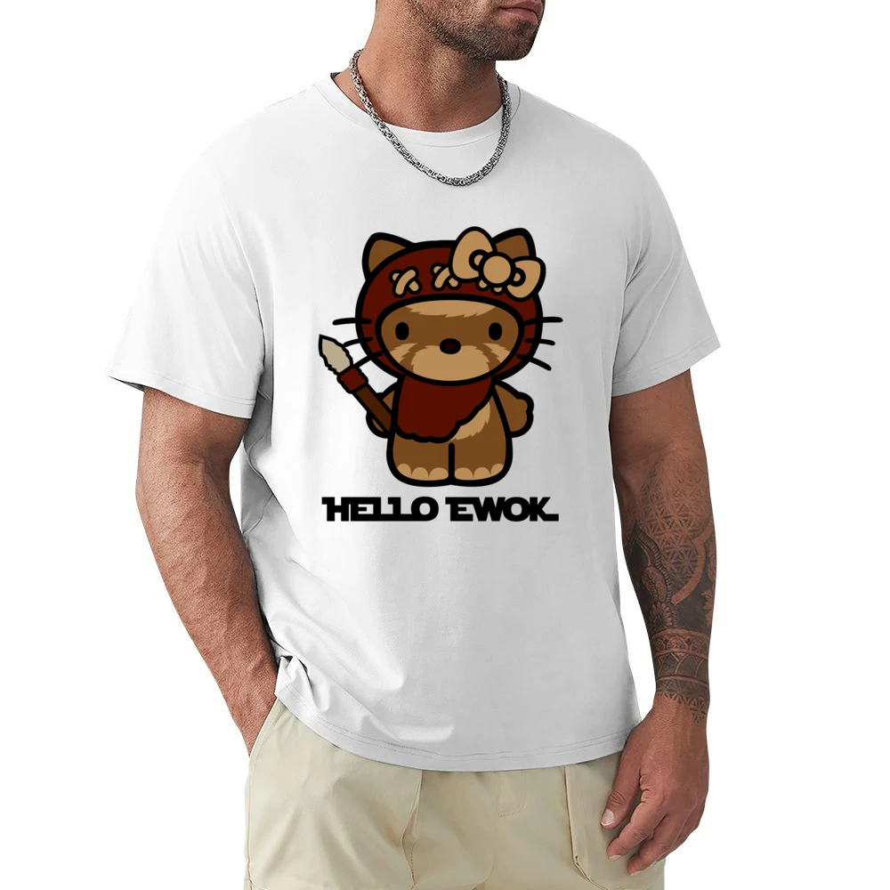 Hello Ewok Cute Funny Star Wars Cartoon Parody Premium Men T-shirt