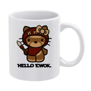 Hello Ewok Cute Funny Star Wars Cartoon Parody White Mug