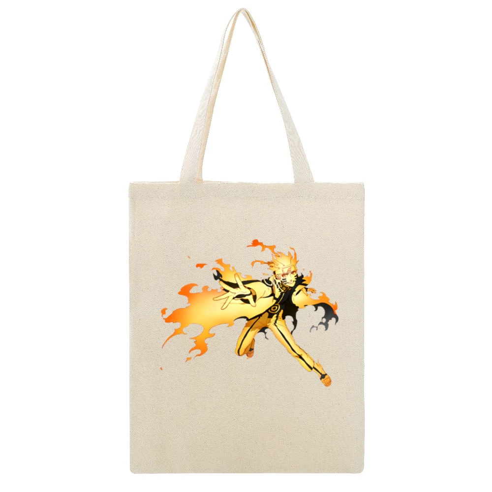 Hermit Naruto sage mode with kurama nine tails beast chakra anime mang Beige Canvas Tote Shopping Bag