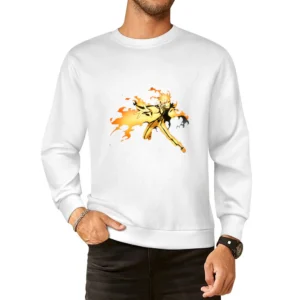 Hermit Naruto sage mode with kurama nine tails beast chakra anime mang European Size Pullover Sweater