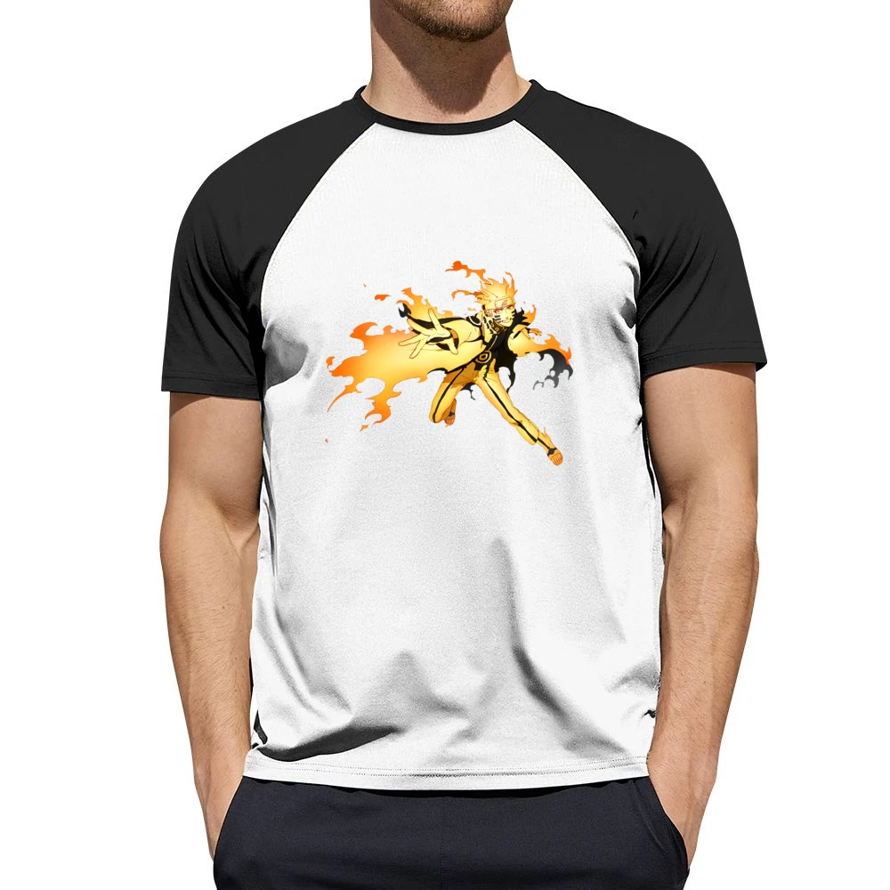 Hermit Naruto sage mode with kurama nine tails beast chakra anime mang Men Short Sleeve T-Shirt