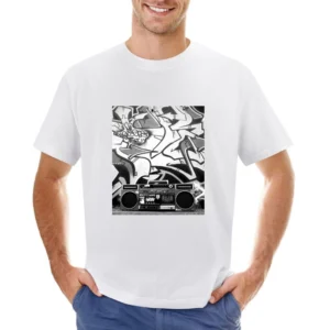 Hip Hip Ghetto Blaster Tshirt (All styles and colors available) Asian Size Men T-Shirt