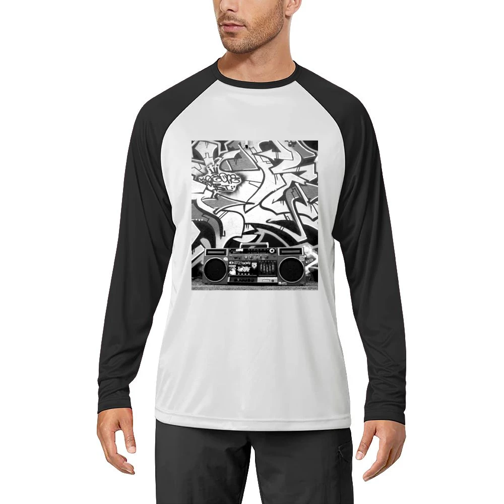 Hip Hip Ghetto Blaster Tshirt (All styles and colors available) Men Long Sleeve T-Shirt