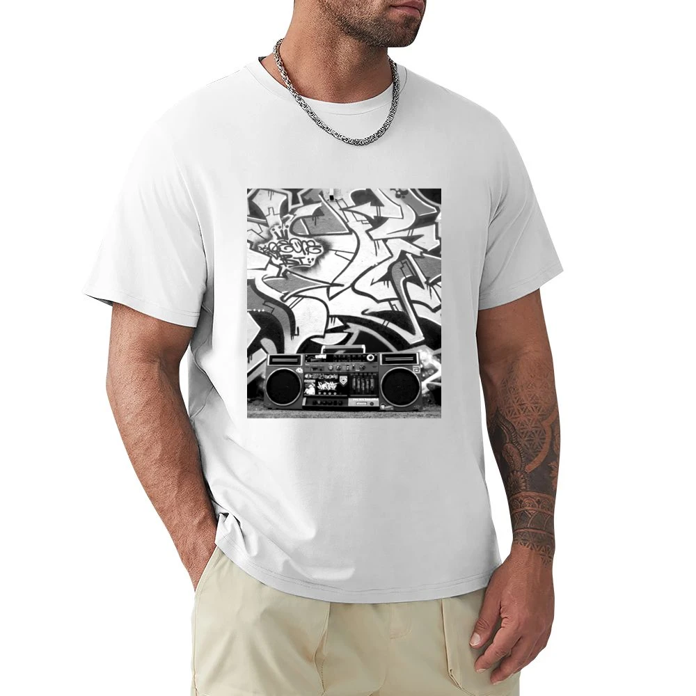 Hip Hip Ghetto Blaster Tshirt (All styles and colors available) Premium Men T-shirt