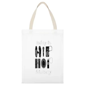 Hip Hop Culture Tshirt White Canvas Tote Shopping Bag
