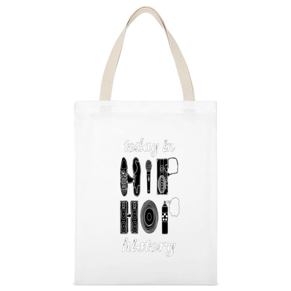 Hip Hop Culture Tshirt White Canvas Tote Shopping Bag