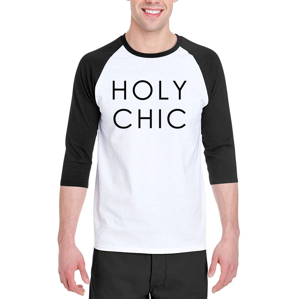 Holy Chic Fun Popular Fashion Blogger Graphic Men 3/4 Sleeve T-Shirt