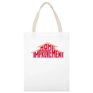 Home Improvement Vintage Fun Handyman Tv Show White Canvas Tote Shopping Bag