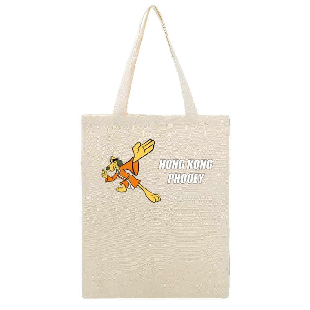 Hong Kong Phooey Fun Cool Vintage Graphic Retro Tv Show Beige Canvas Tote Shopping Bag
