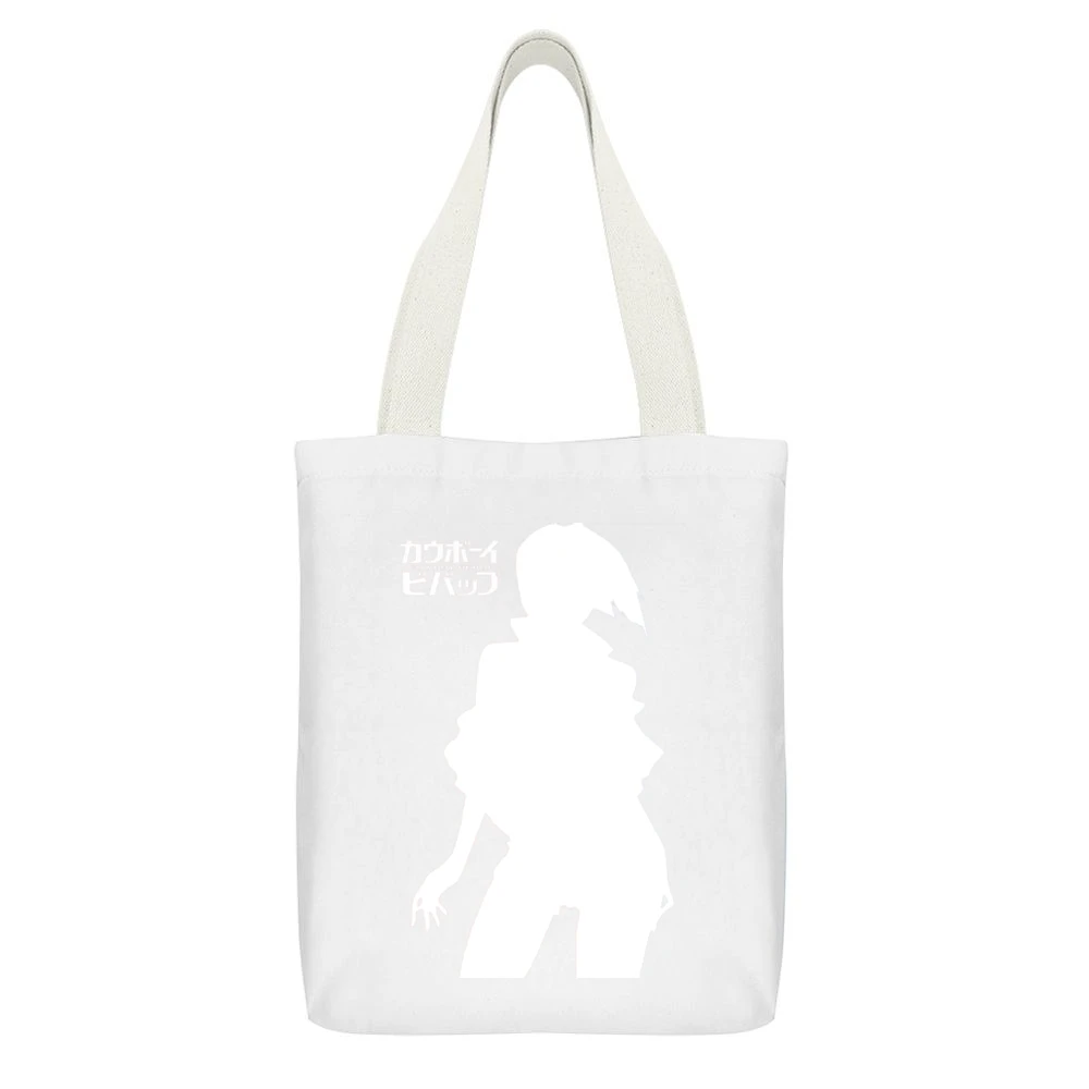 Honky Tonk Woman Romani gypsy Faye Valentine Cowboy bebop bounty hunte White Canvas Tote Shopping Bag With Interior Pocket