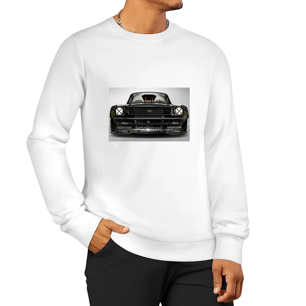 Hoonigan Front Mustang Tshirt Men Pullover Sweatshirt