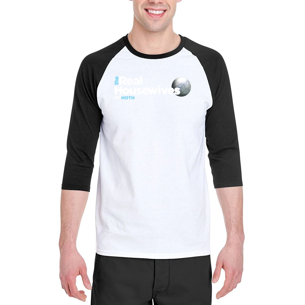 Hoth Real Housewives Star Wars Parody Black Men 3/4 Sleeve T-Shirt