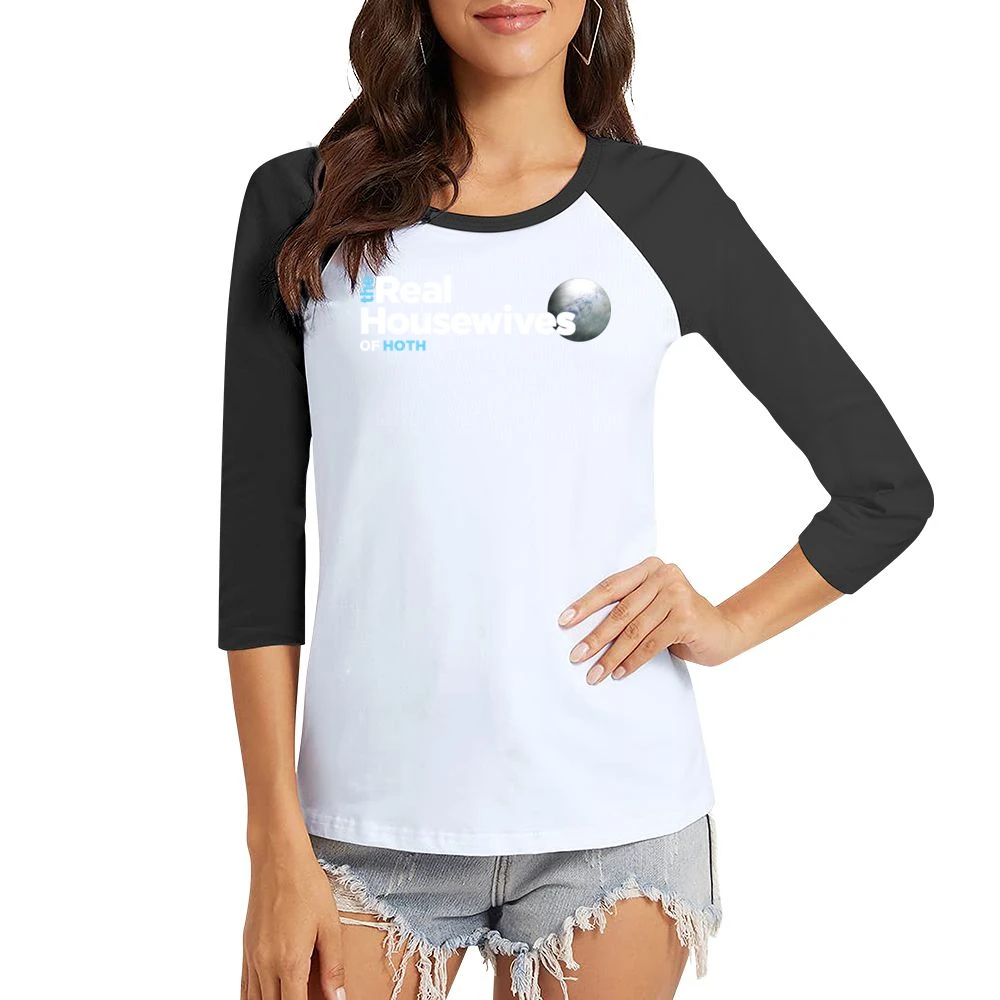 Hoth Real Housewives Star Wars Parody Black Women Ladies 3-4 Sleeve T-Shirt