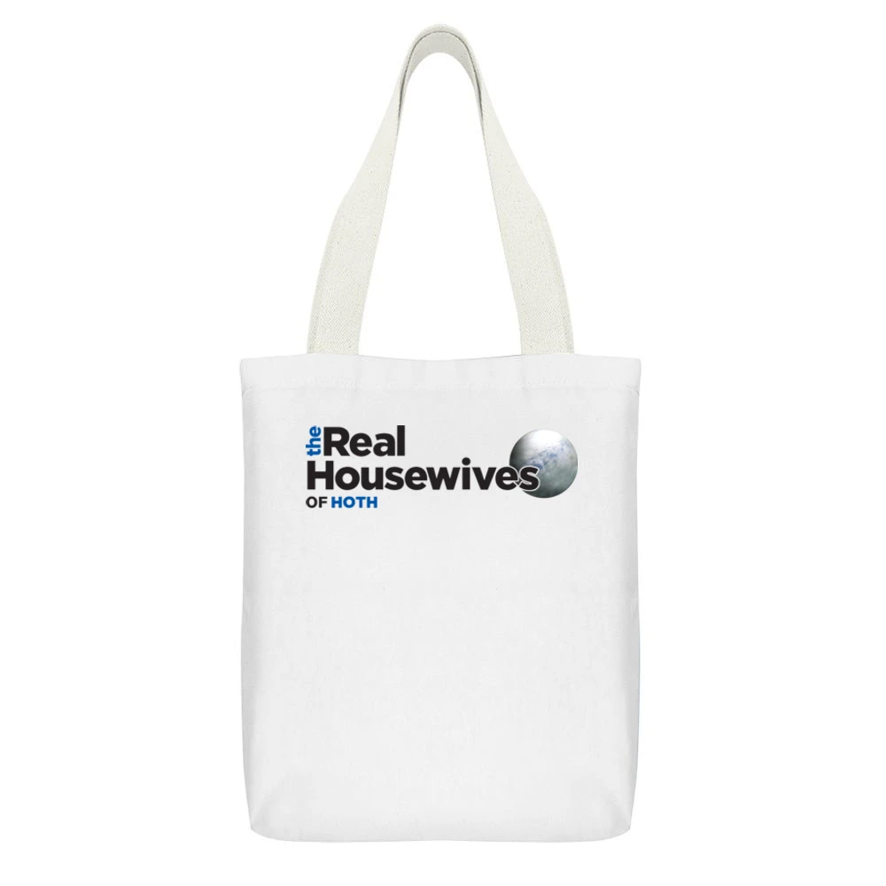 Hoth Real Housewives Star Wars Parody White White Canvas Tote Shopping Bag With Interior Pocket