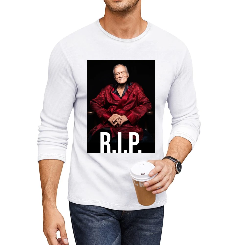 Hugh Hefner Rip Playboy Tribute Trending Men CrewNeck Long Sleeve T-Shirt