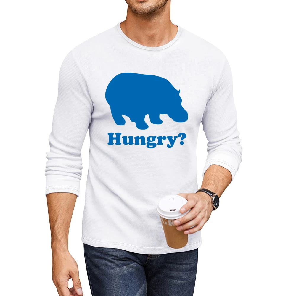 Hungry Hungry Hippos Funny Cool Retro 80s Men CrewNeck Long Sleeve T-Shirt