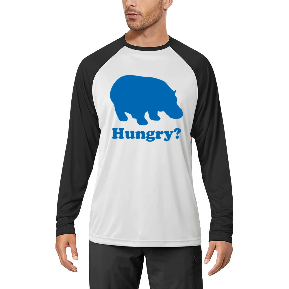 Hungry Hungry Hippos Funny Cool Retro 80s Men Long Sleeve T-Shirt