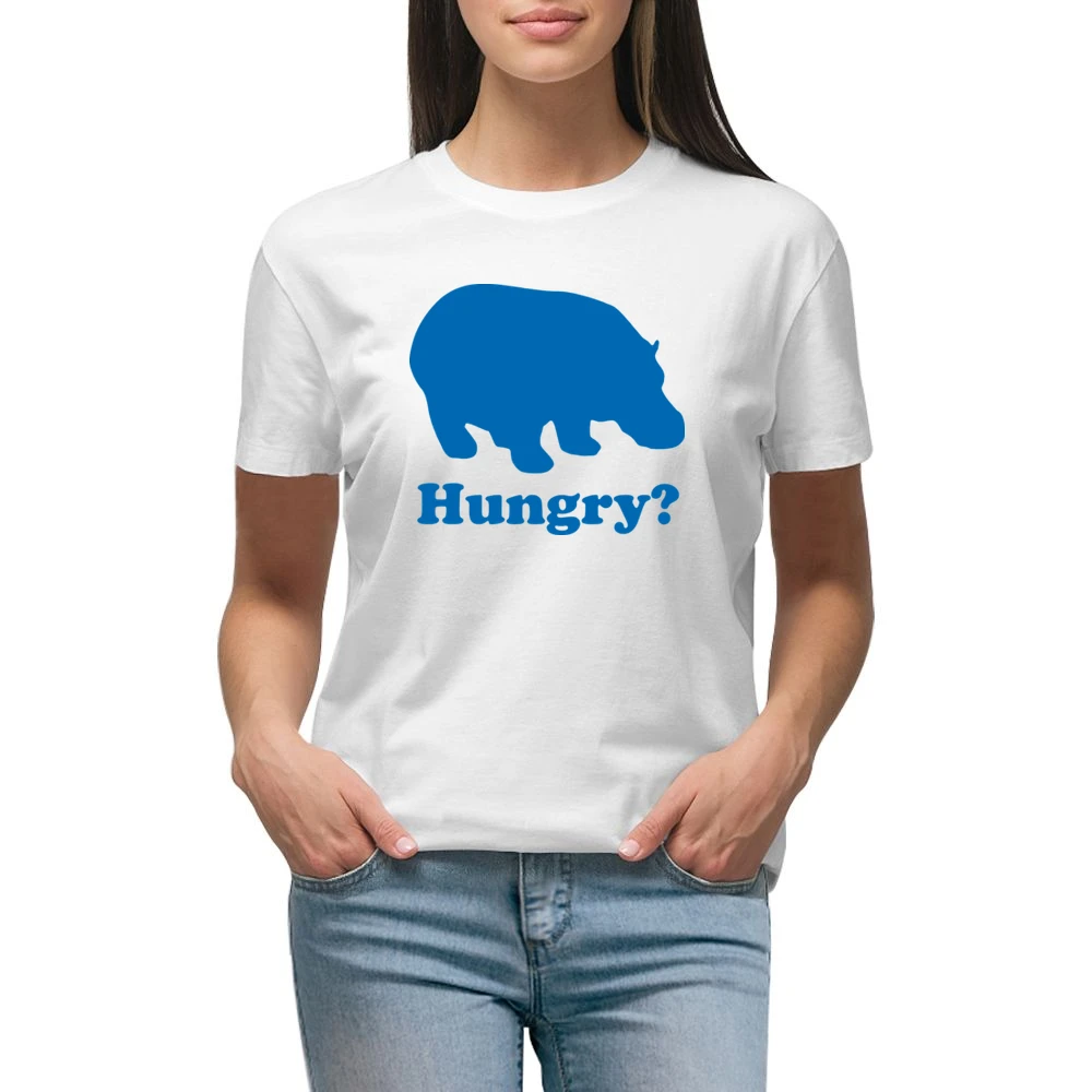 Hungry Hungry Hippos Funny Cool Retro 80s Premium Women Ladies T-shirt