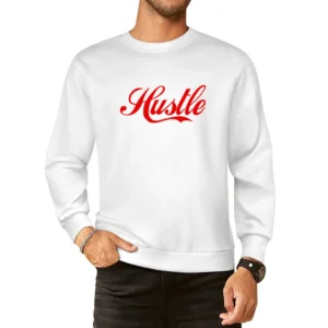 Hustle Vintage Coke Cola Style Retro 80s Vintage Style Graphic Tee Shi European Size Pullover Sweater