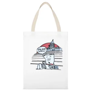 I Am Just A Bill Schoolhouse Rock Fun Cool Vintage Graphic Retro Tv Sh White Canvas Tote Shopping Bag