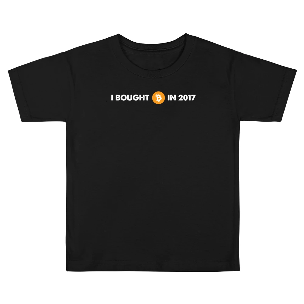I Bought Bitcoin In 2017 Funny Digital Currency Money Kids Boys Girls T-Shirt