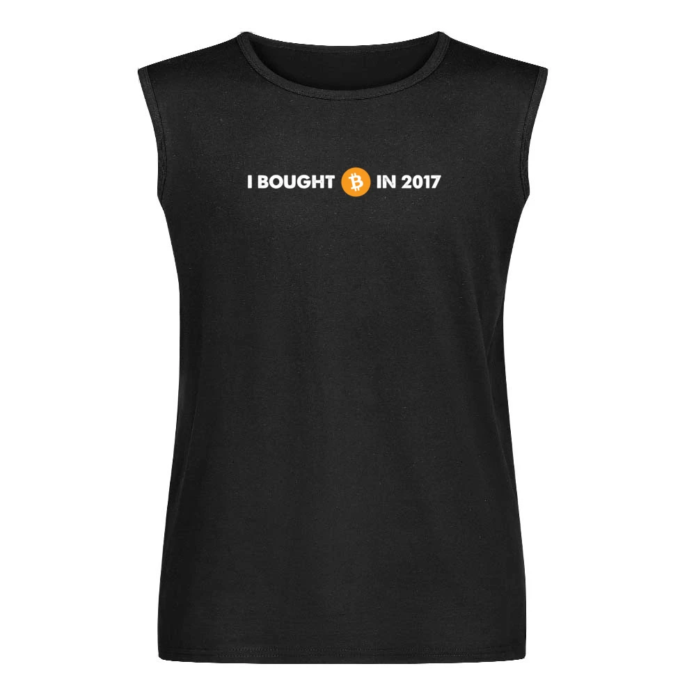 I Bought Bitcoin In 2017 Funny Digital Currency Money Men Sleeveless T-Shirt