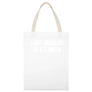 I Got Broads In Atlanta Fun Panda Lyrics Rap Music White Canvas Tote Shopping Bag