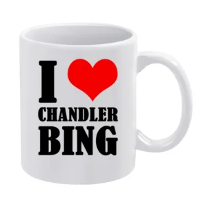 I Heart Love Chandler Bing Fun Friends Popular TV Show White Mug