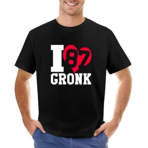 I Heart Love Gronk Fun Rob Gronkowski New England Football Graphic Fan Asian Size Men T-Shirt