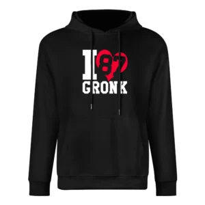 I Heart Love Gronk Fun Rob Gronkowski New England Football Graphic Fan European Size Men Hoodie