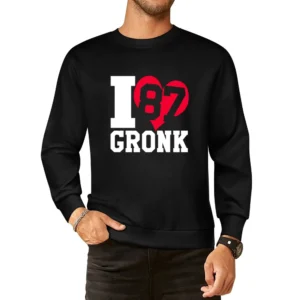 I Heart Love Gronk Fun Rob Gronkowski New England Football Graphic Fan European Size Pullover Sweater
