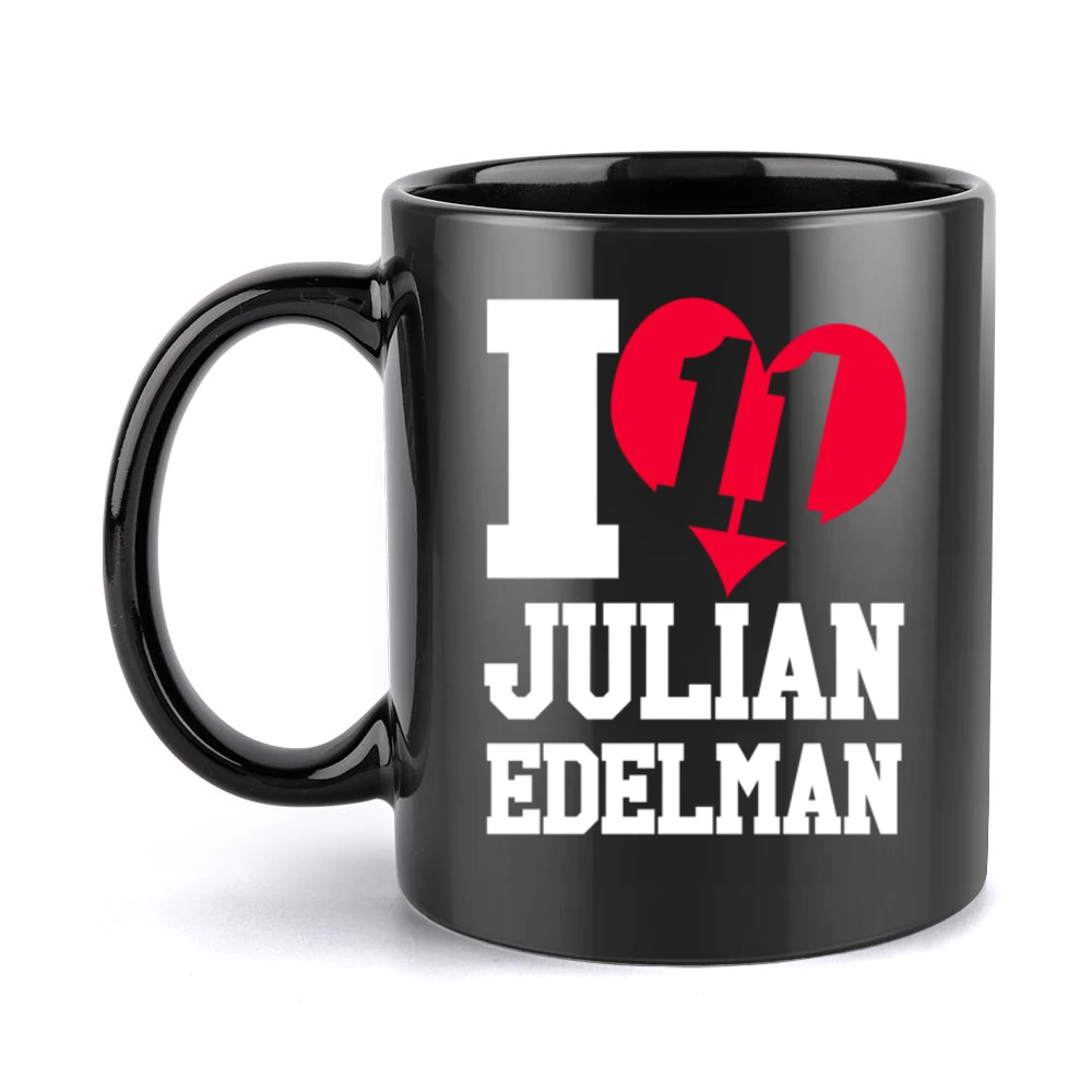 I Heart Love Julian Edelman 11 Fun New England Football Fan Graphic T Black Mug