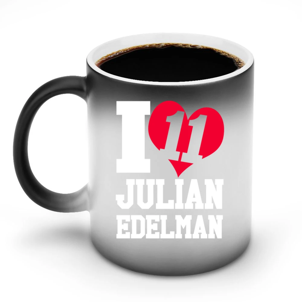 I Heart Love Julian Edelman 11 Fun New England Football Fan Graphic T Discoloration Mug