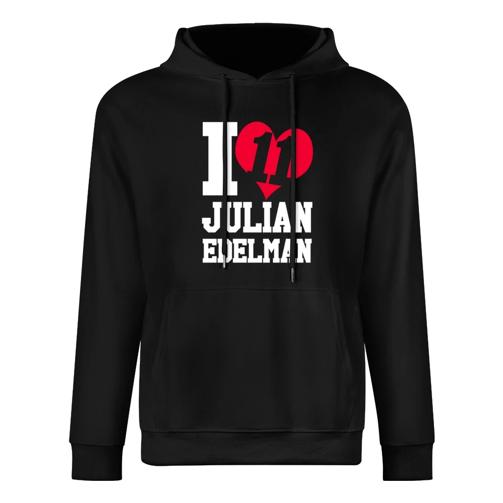 I Heart Love Julian Edelman 11 Fun New England Football Fan Graphic T European Size Men Hoodie