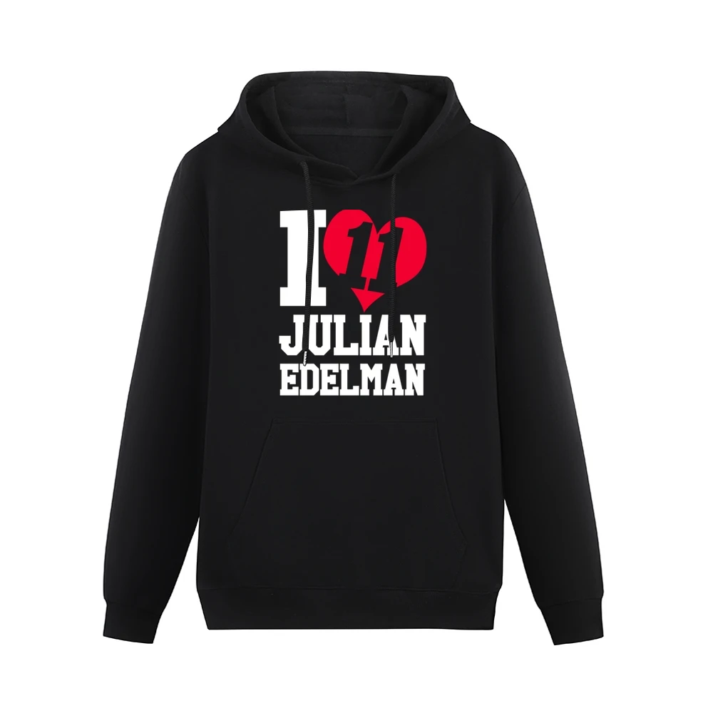 I Heart Love Julian Edelman 11 Fun New England Football Fan Graphic T Men Hoodie With Pocket