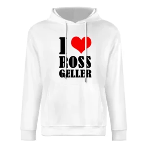 I Heart Love Ross Geller Fun Friends Popular TV Show European Size Men Hoodie