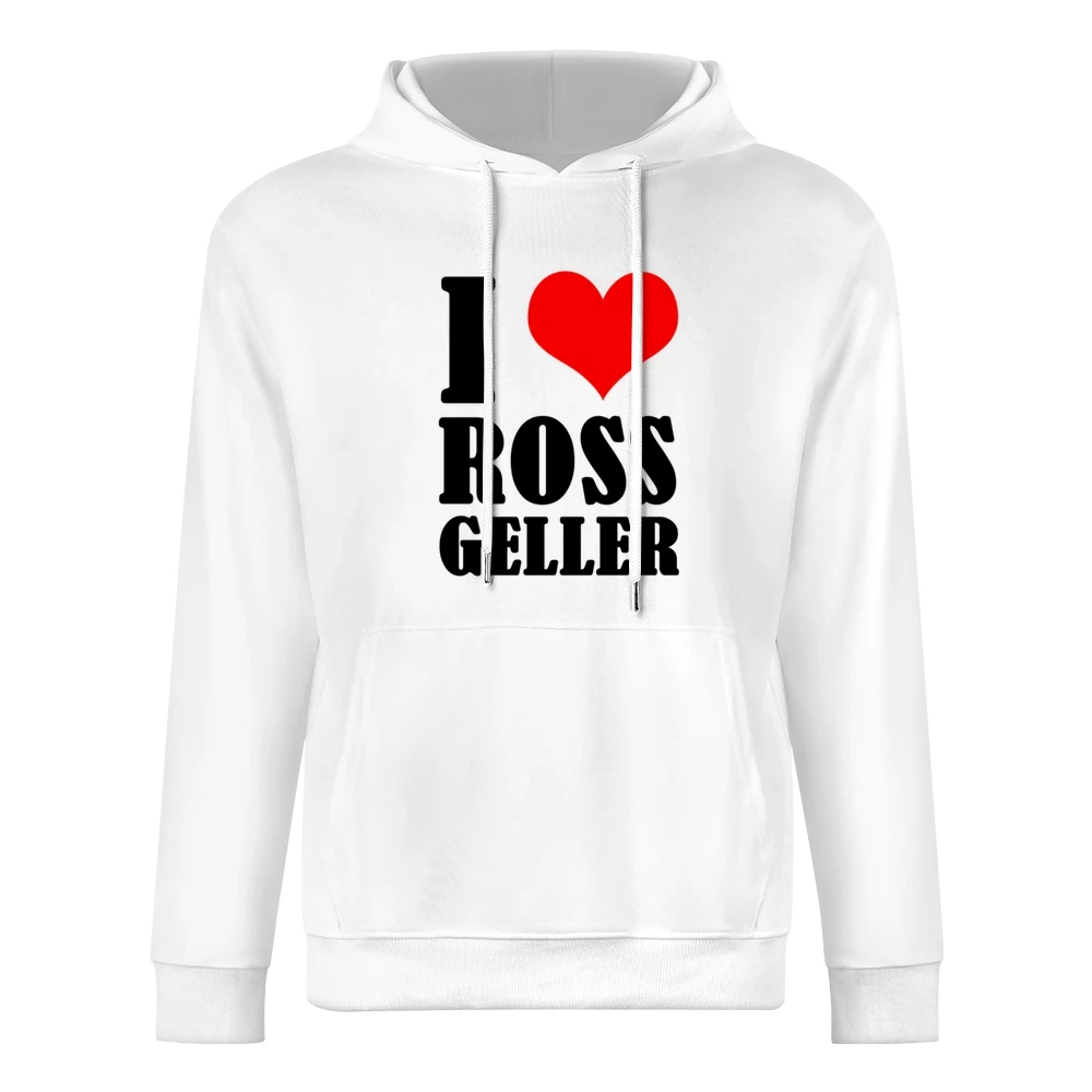 I Heart Love Ross Geller Fun Friends Popular TV Show European Size Men Hoodie