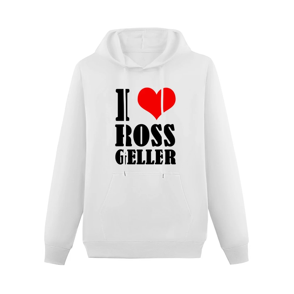 I Heart Love Ross Geller Fun Friends Popular TV Show Men Hoodie With Pocket