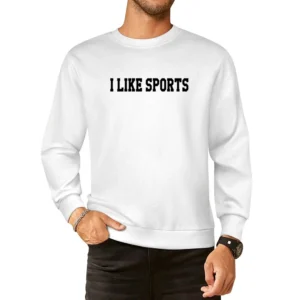 I Like Sports Fun Graphic European Size Pullover Sweater