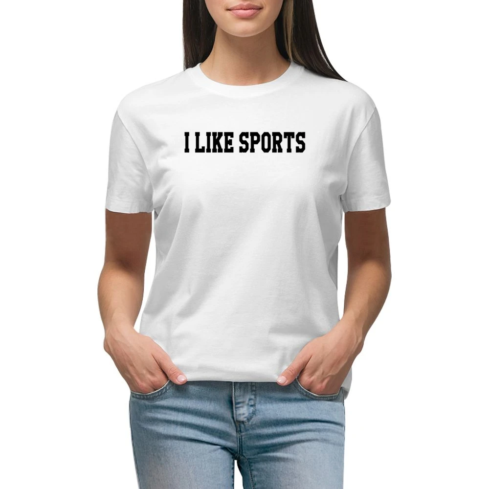 I Like Sports Fun Graphic Premium Women Ladies T-shirt