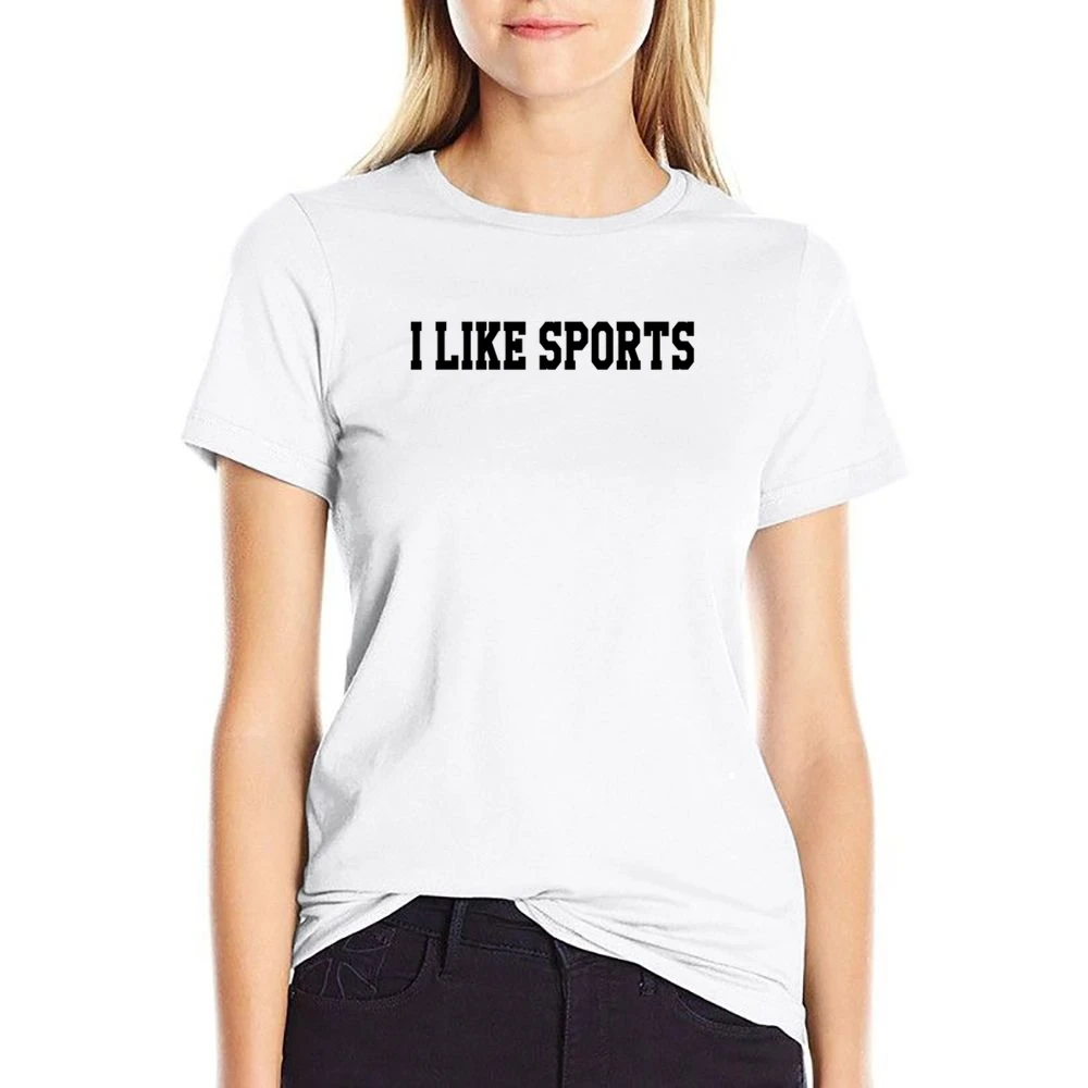 I Like Sports Fun Graphic US Size Women Ladies T-shirt