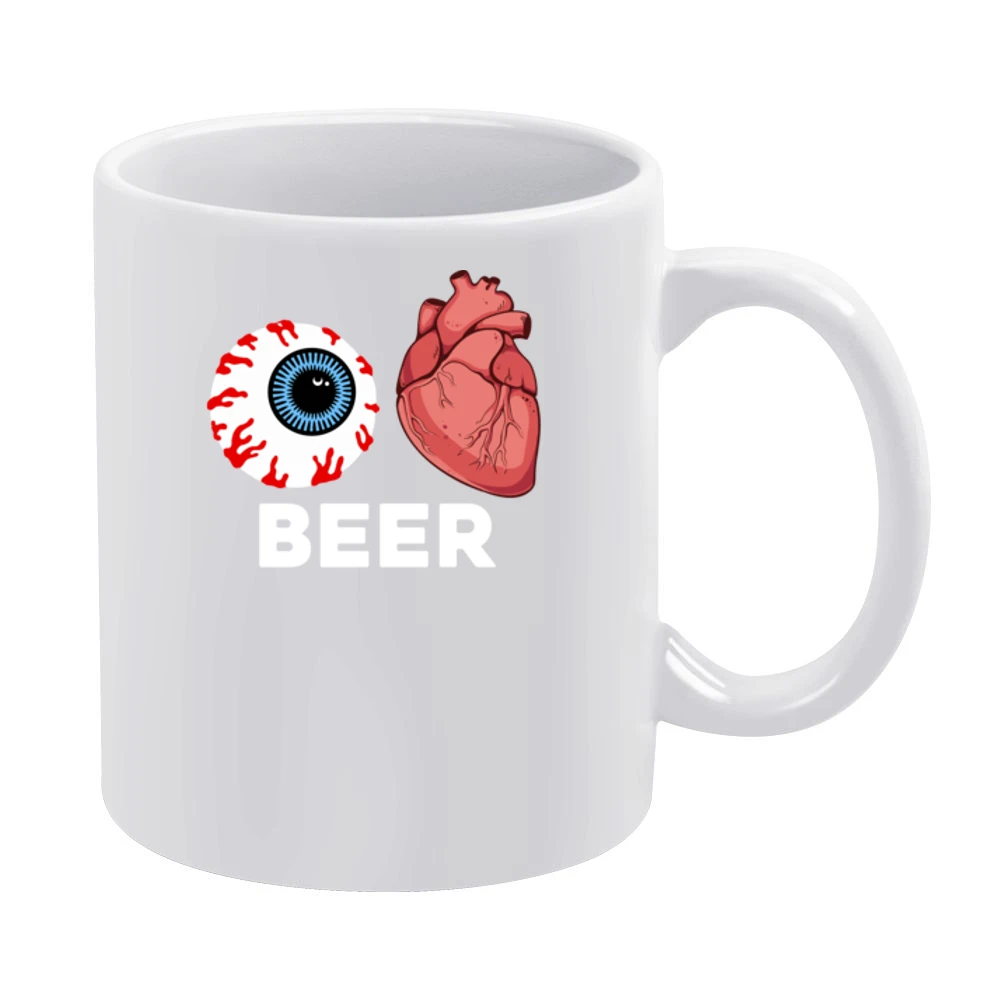 I Love Beer Halloween Tshirt (all Colors And Styles Available) White Mug