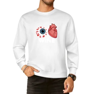 I Love Wine Halloween Tshirt (all Colors And Styles Available) European Size Pullover Sweater