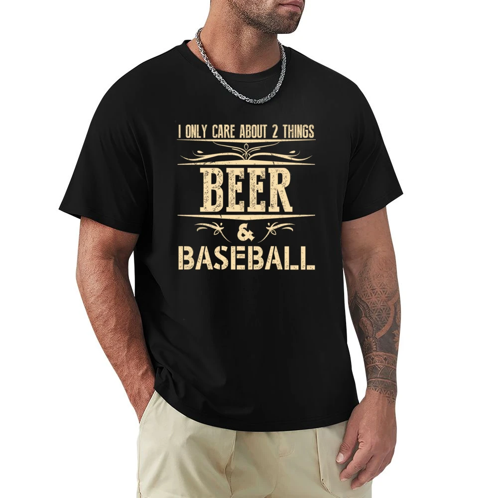 I Only Care About 2 Things Beer And Baseball Premium Men T-shirt
