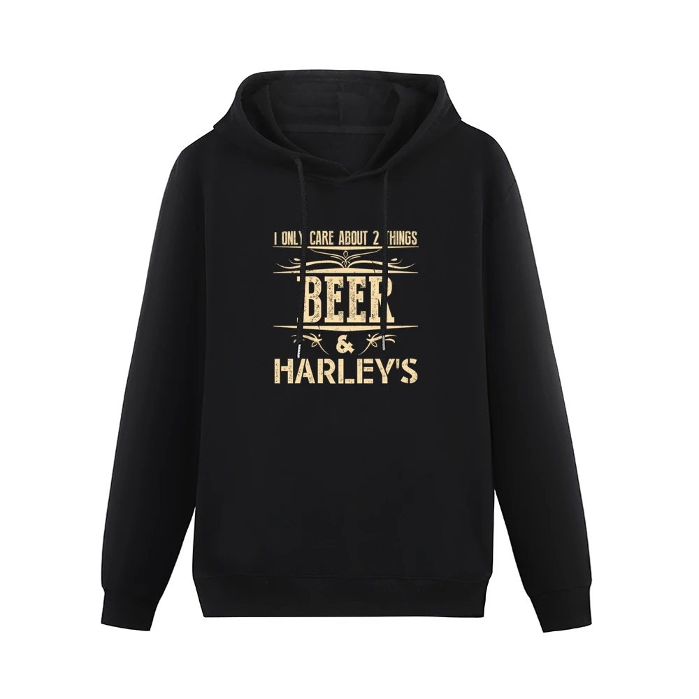I Only Care About 2 Things Beer And Harley's Men Hoodie Without Pocket